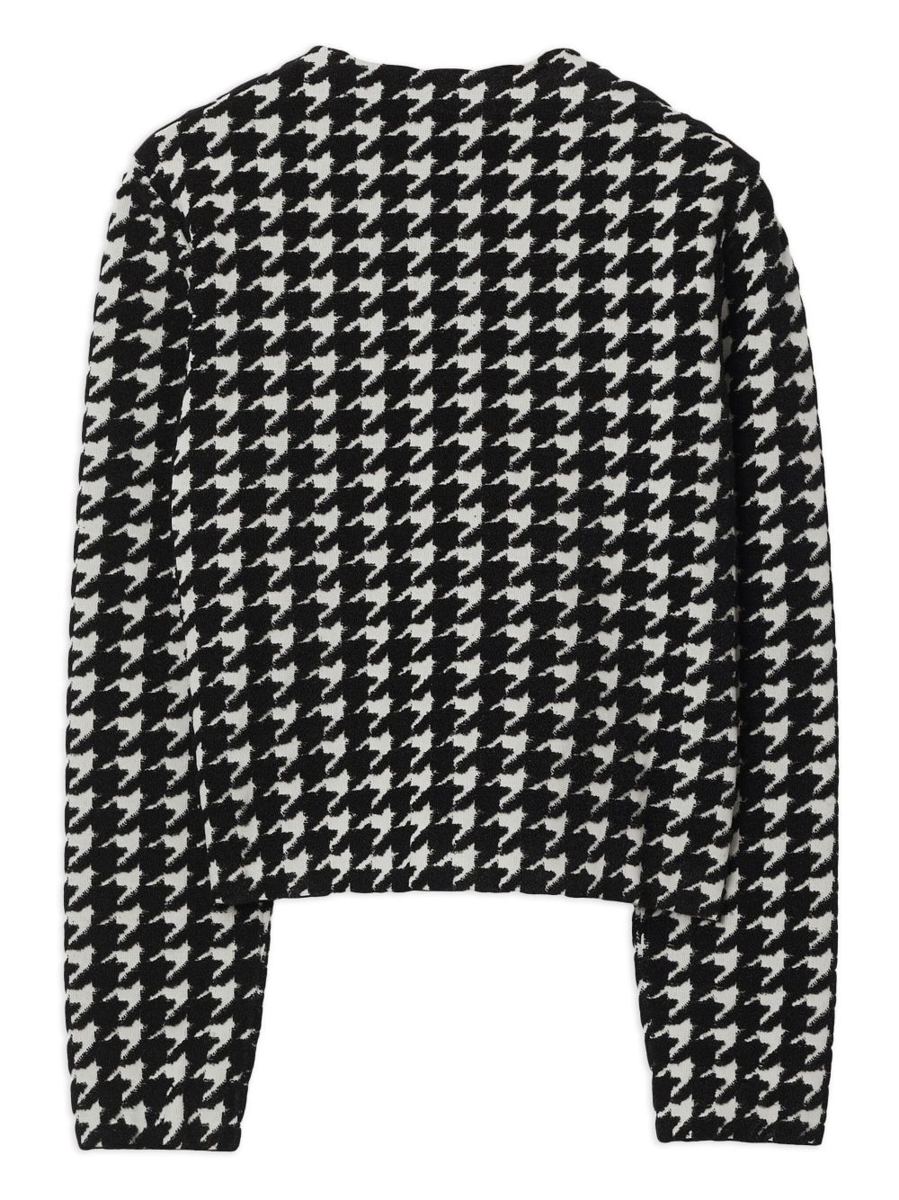 houndstooth-pattern crew-neck jumper - 6