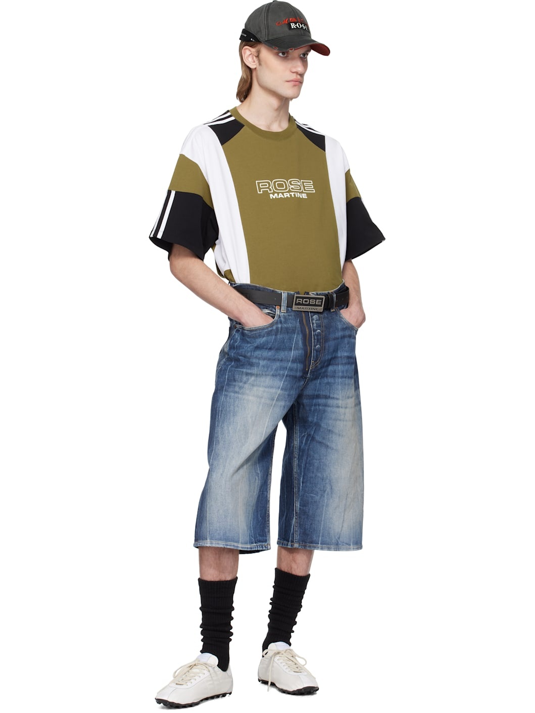 Green Oversized Panelled T-shirt - 5