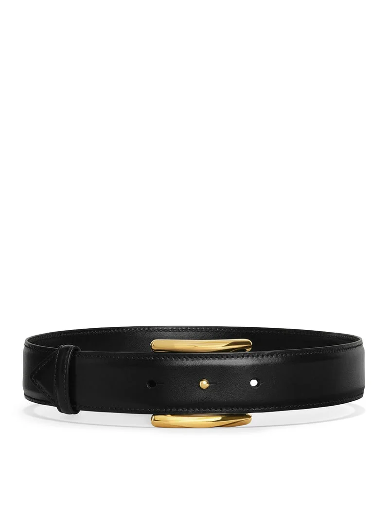 Alaia Women Curved Leather Belt - 1