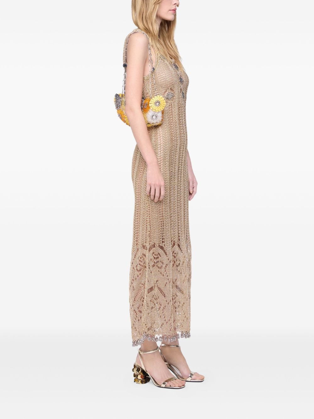 crochet midi dress - 3