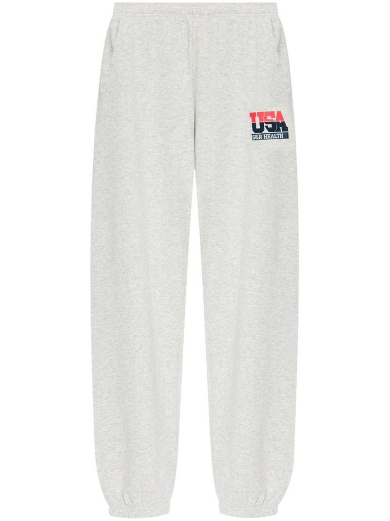 logo-print elasticated trousers 1