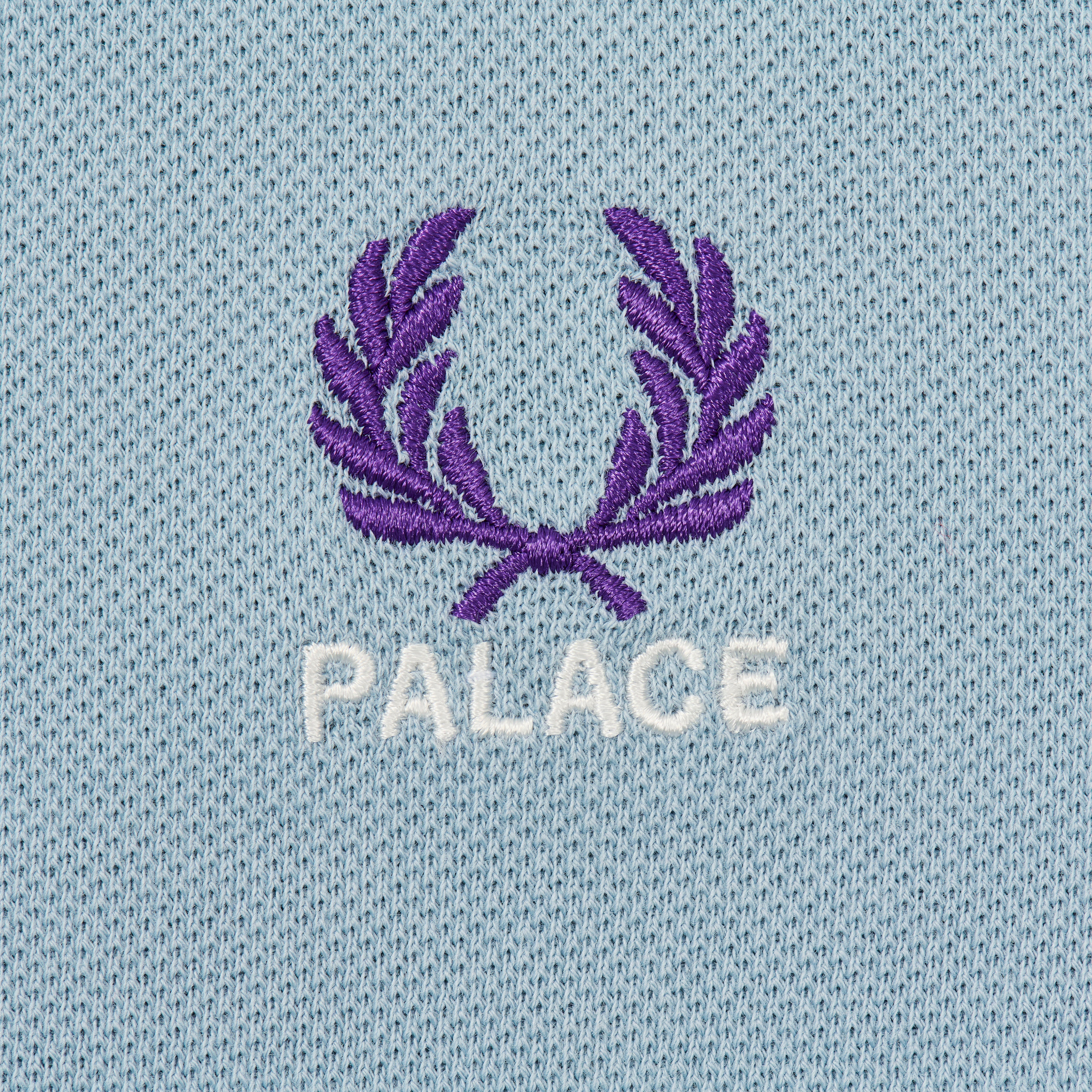 PALACE FRED PERRY SHIRT DUSTY BLUE - 3
