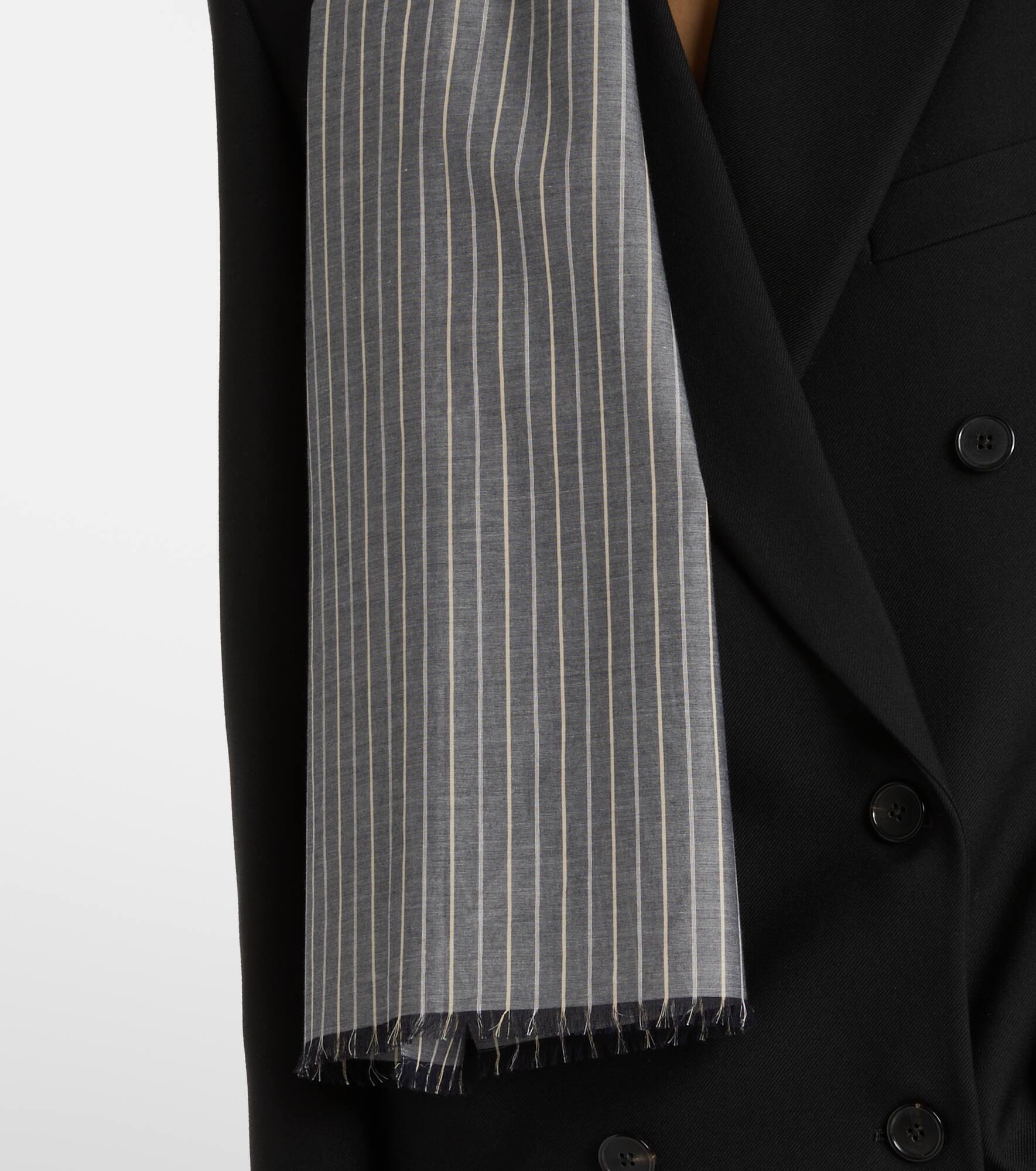 Guel striped cotton scarf - 3