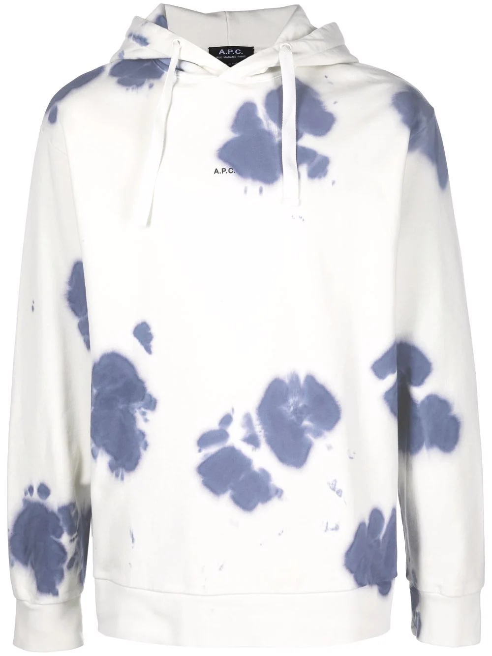 tie-dye print cotton hoodie - 1