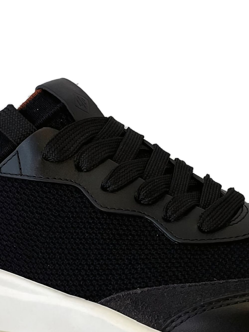 mesh-panel leather sneakers - 2