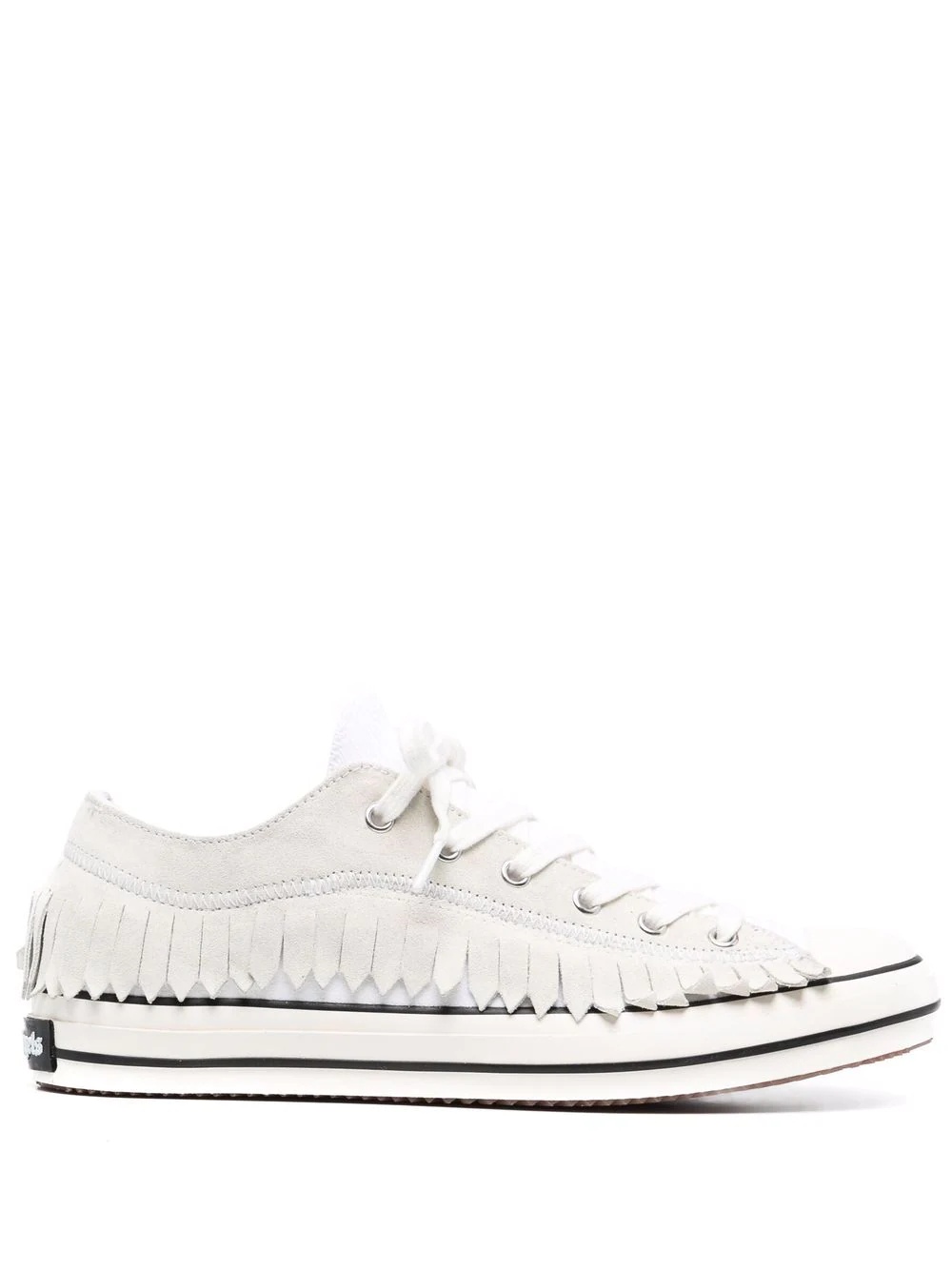 fringe Basked low vulcanized sneakers - 1