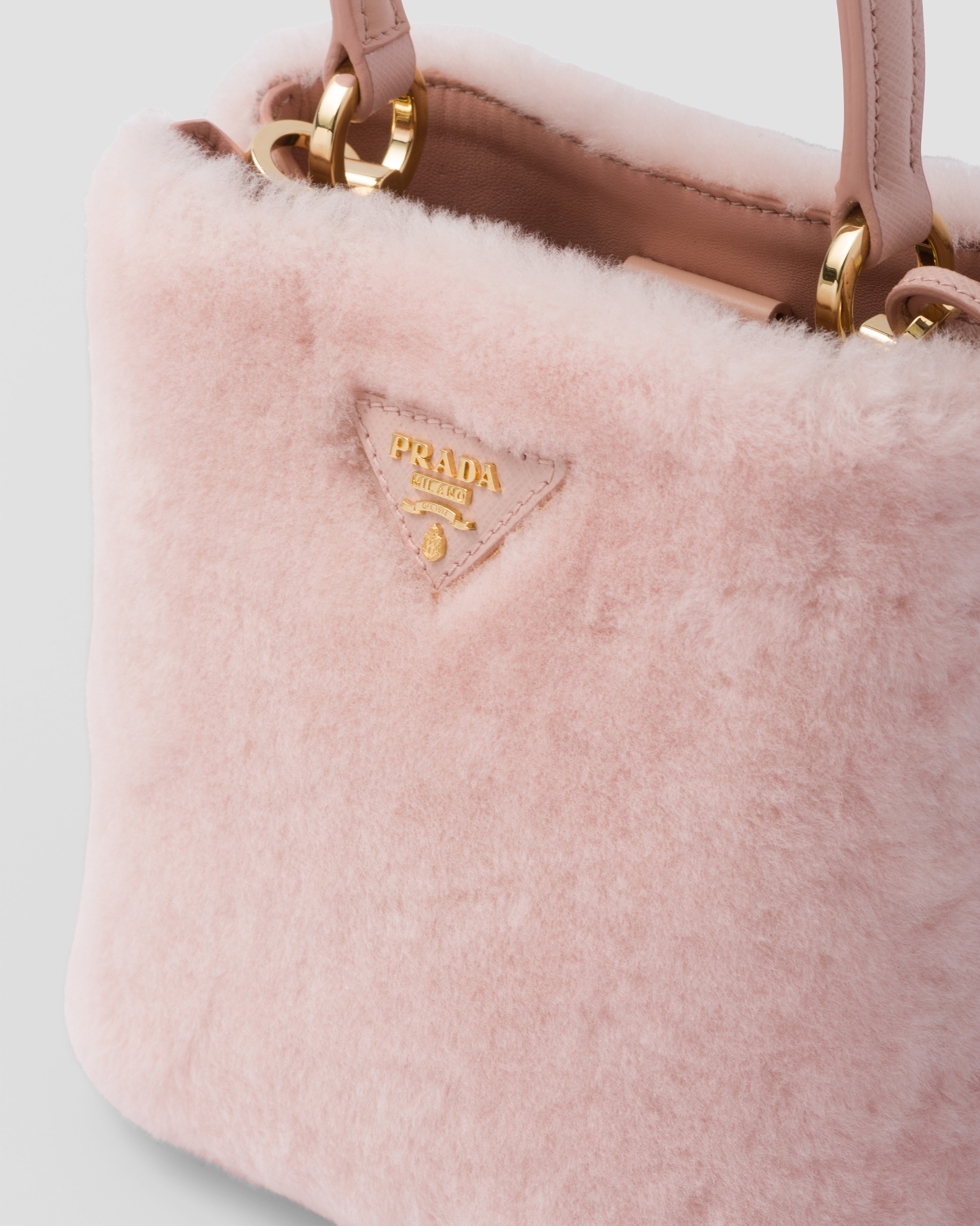 Prada Panier shearling mini-bag - 6