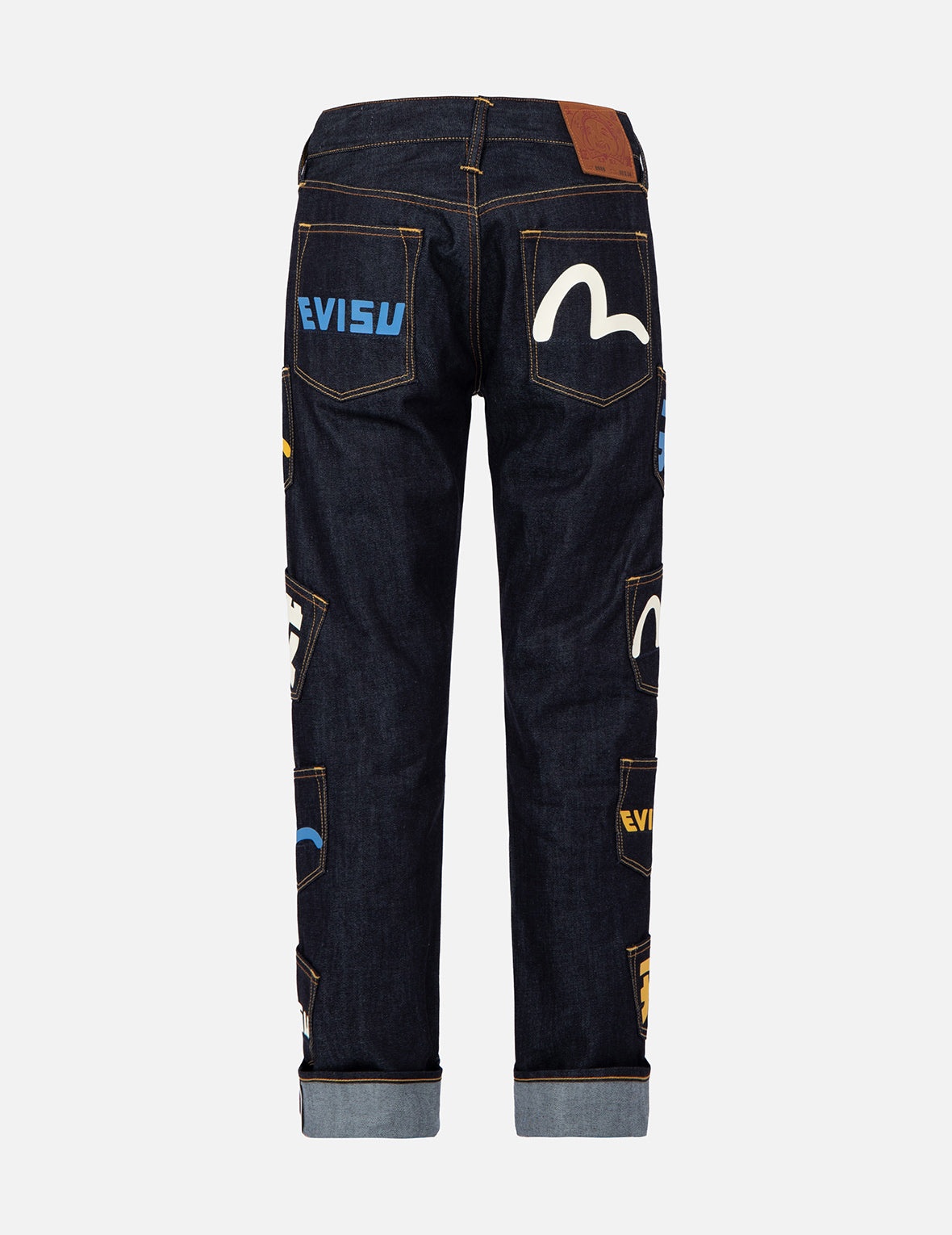 Logo-Print Multi-Pockets Regular-Fit Denim Jeans #2010 - 1
