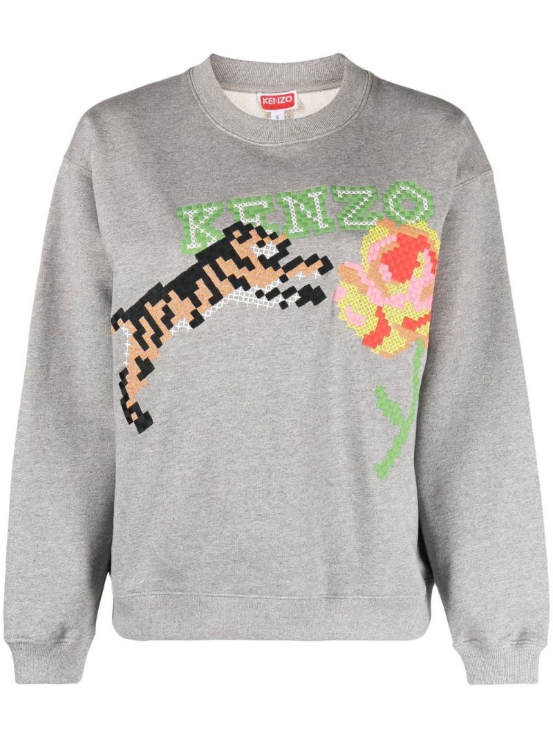 tiger logo sweatshirt - 1