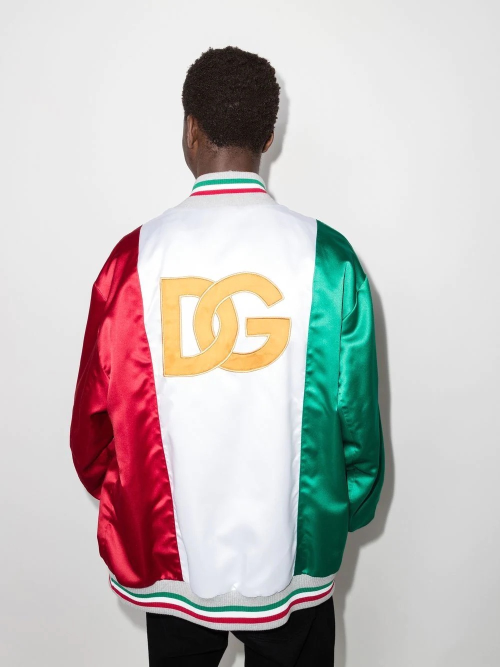 Italia colour-block bomber jacket - 3