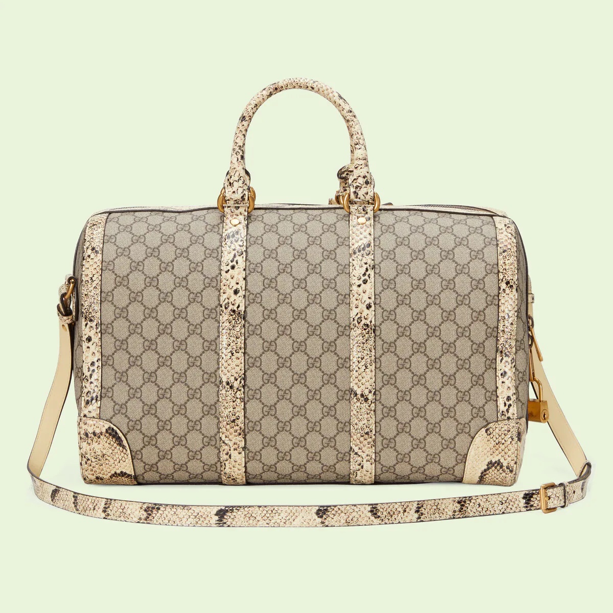 Python trim duffle bag with Double G - 5