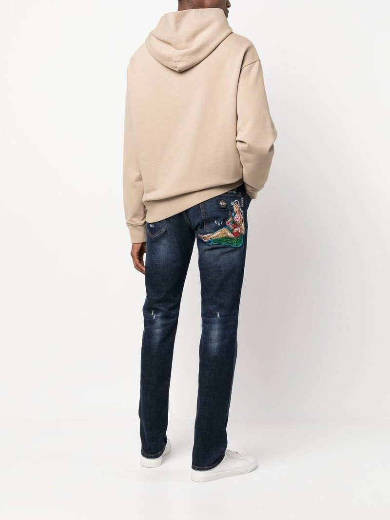 PHILIPP PLEIN Super Straight Cut distressed jeans outlook