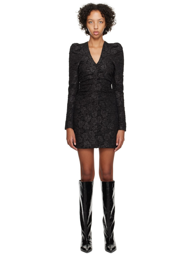 Black Jacquard Minidress 1