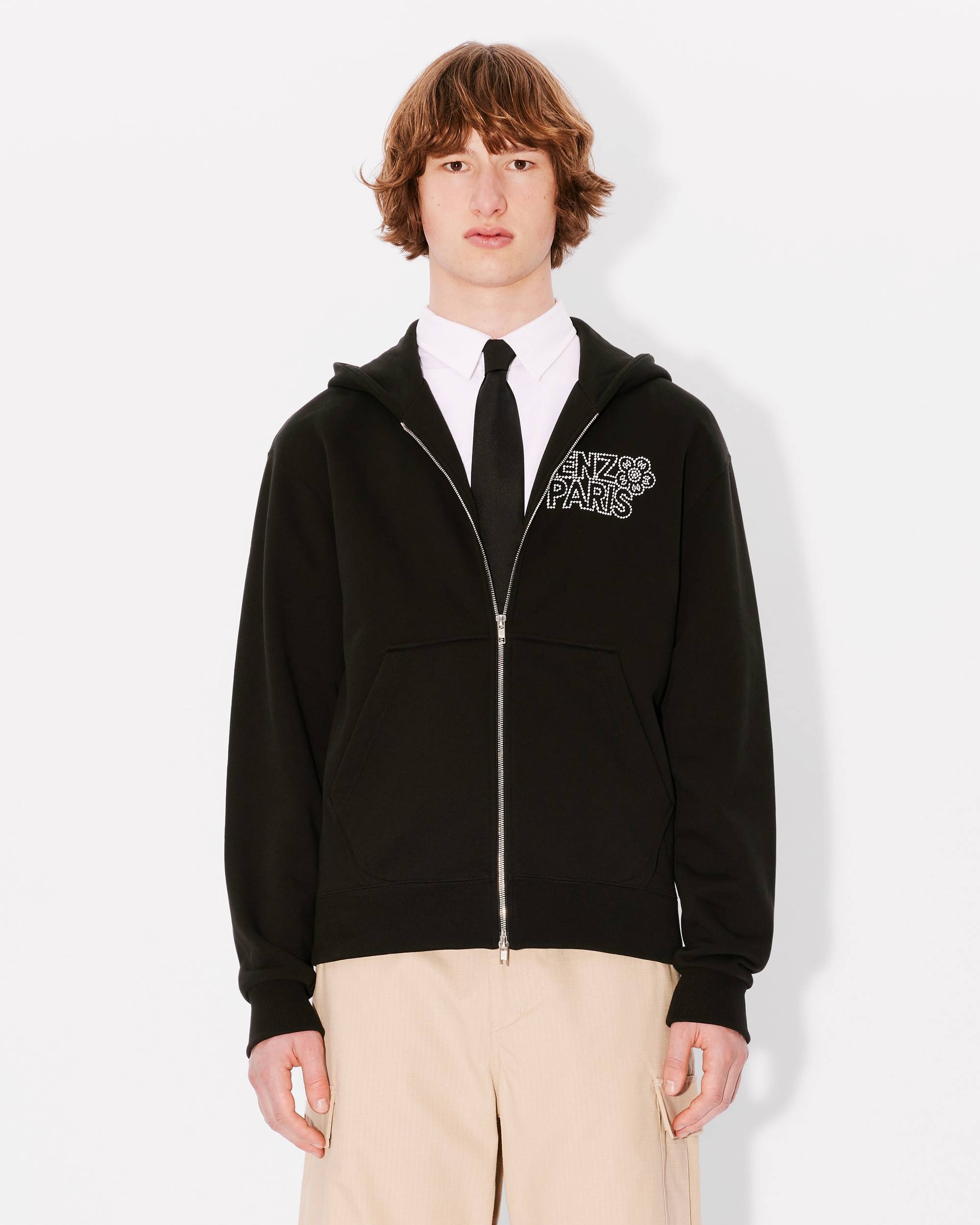 'KENZO Constellation' embroidered zipped hoodie - 3