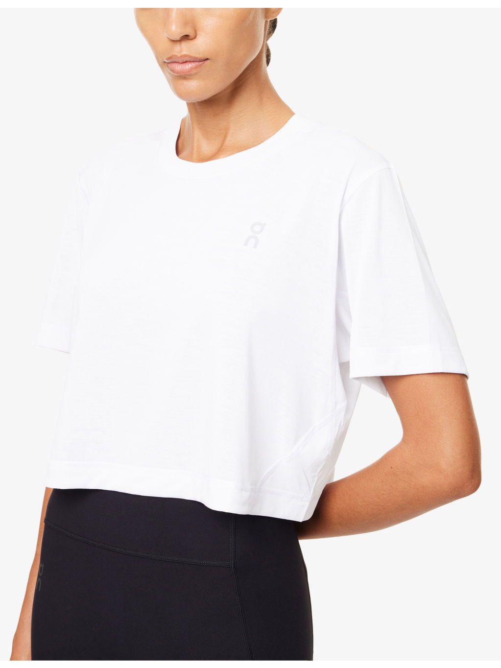 Traint Cropped Logo-Print Woven Top - 5