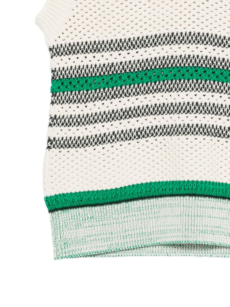 striped V-neck vest 3