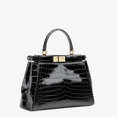 FENDI Black crocodile leather handbag. outlook