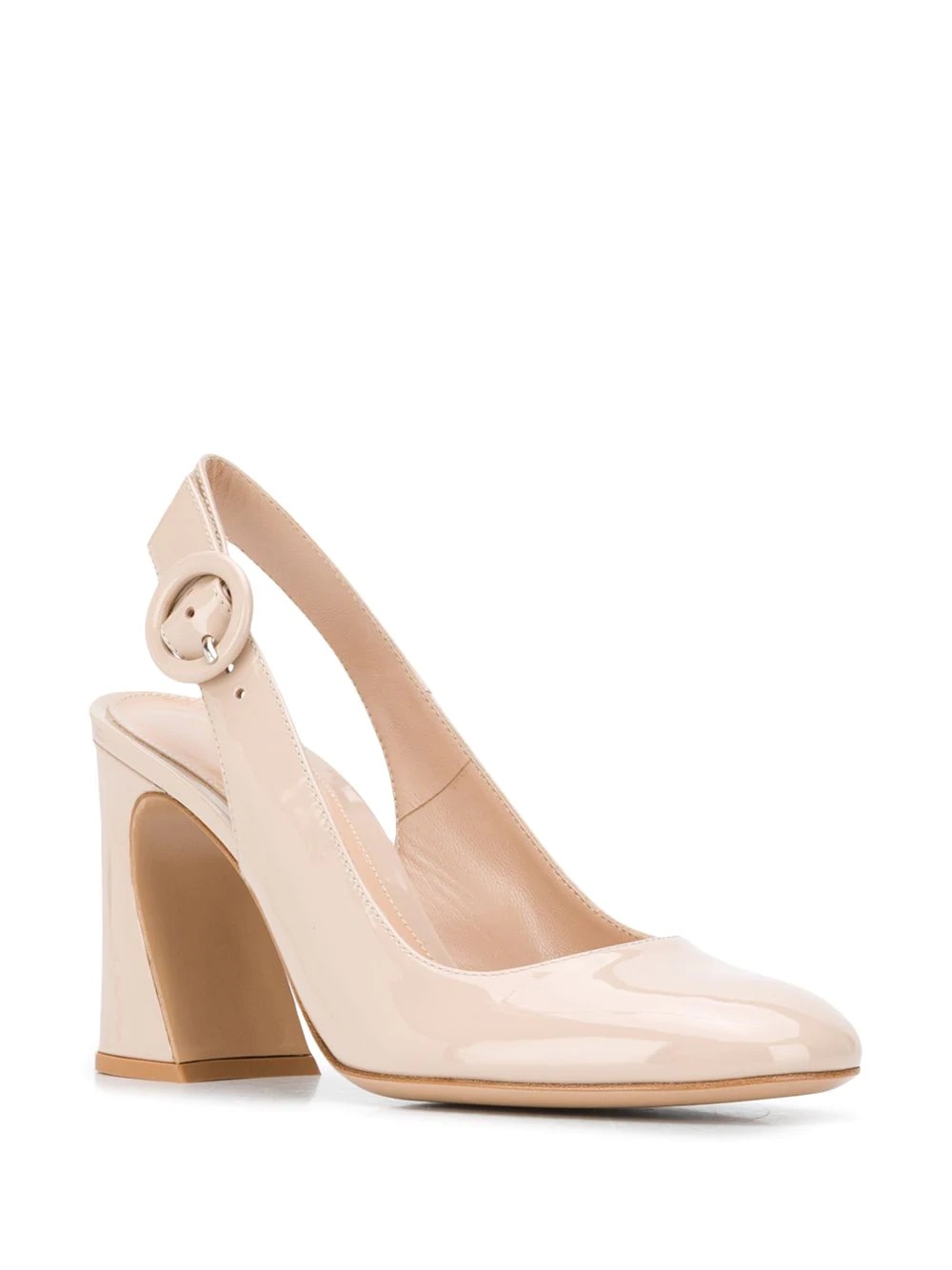 round toe slingback pumps - 2