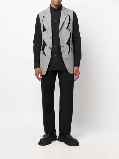 Comme des Garçons Homme Plus single-breasted sleeveless blazer outlook