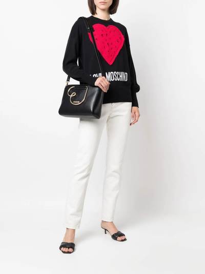 Moschino heart-shaped handle tote bag outlook