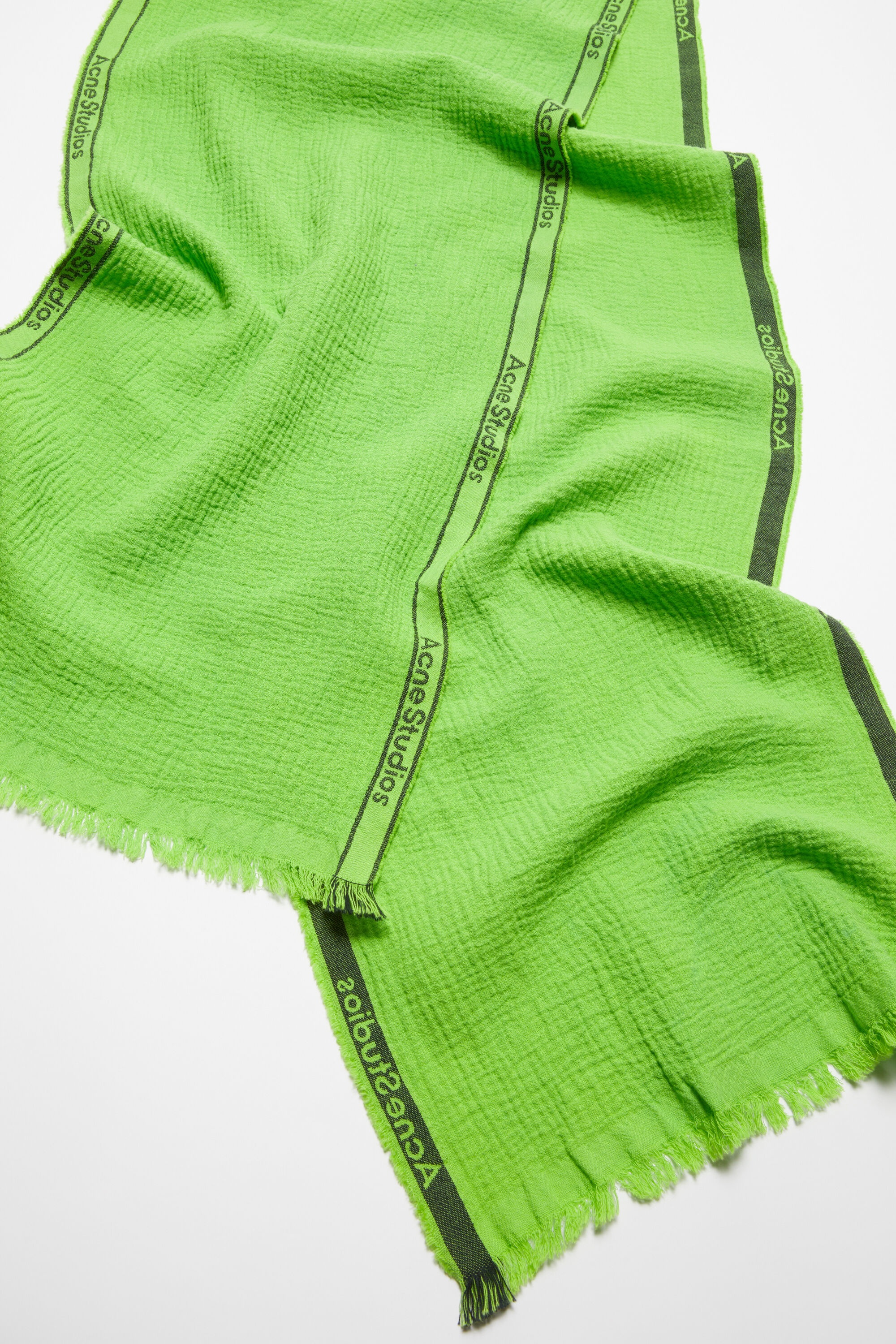 Logo tape scarf - Green - 4