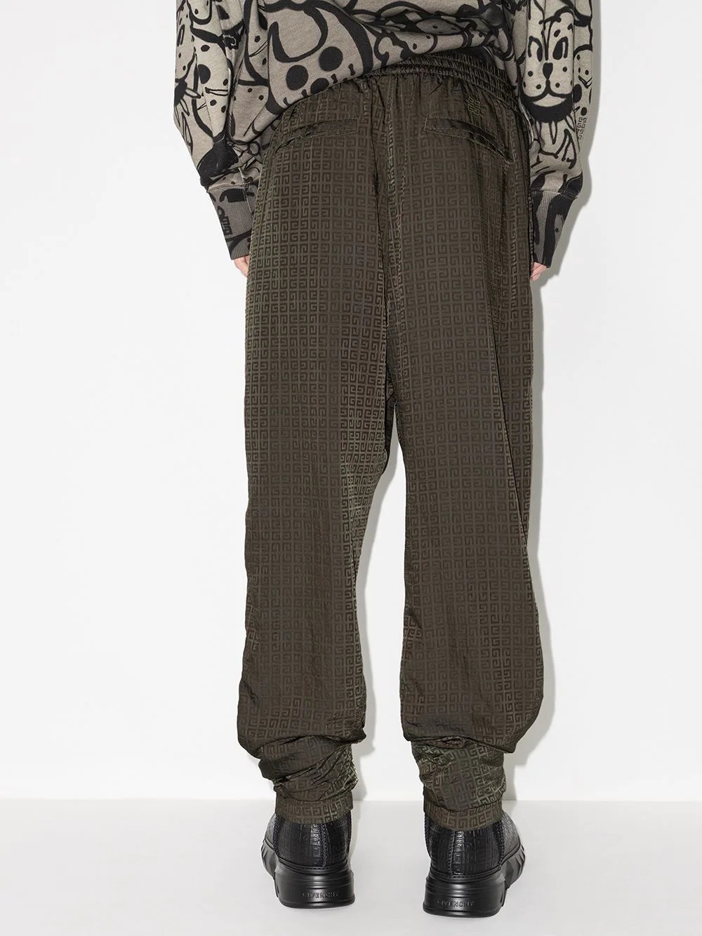 4G jacquard track pants - 3