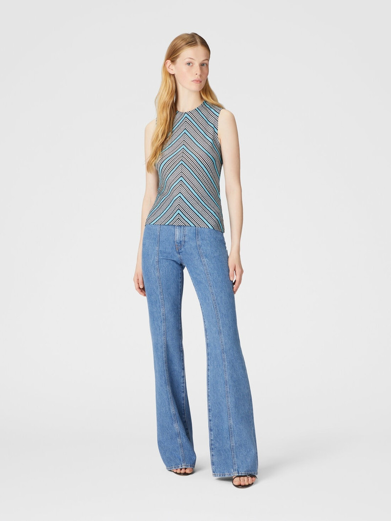 Missoni Sleeveless top in lamé striped viscose outlook