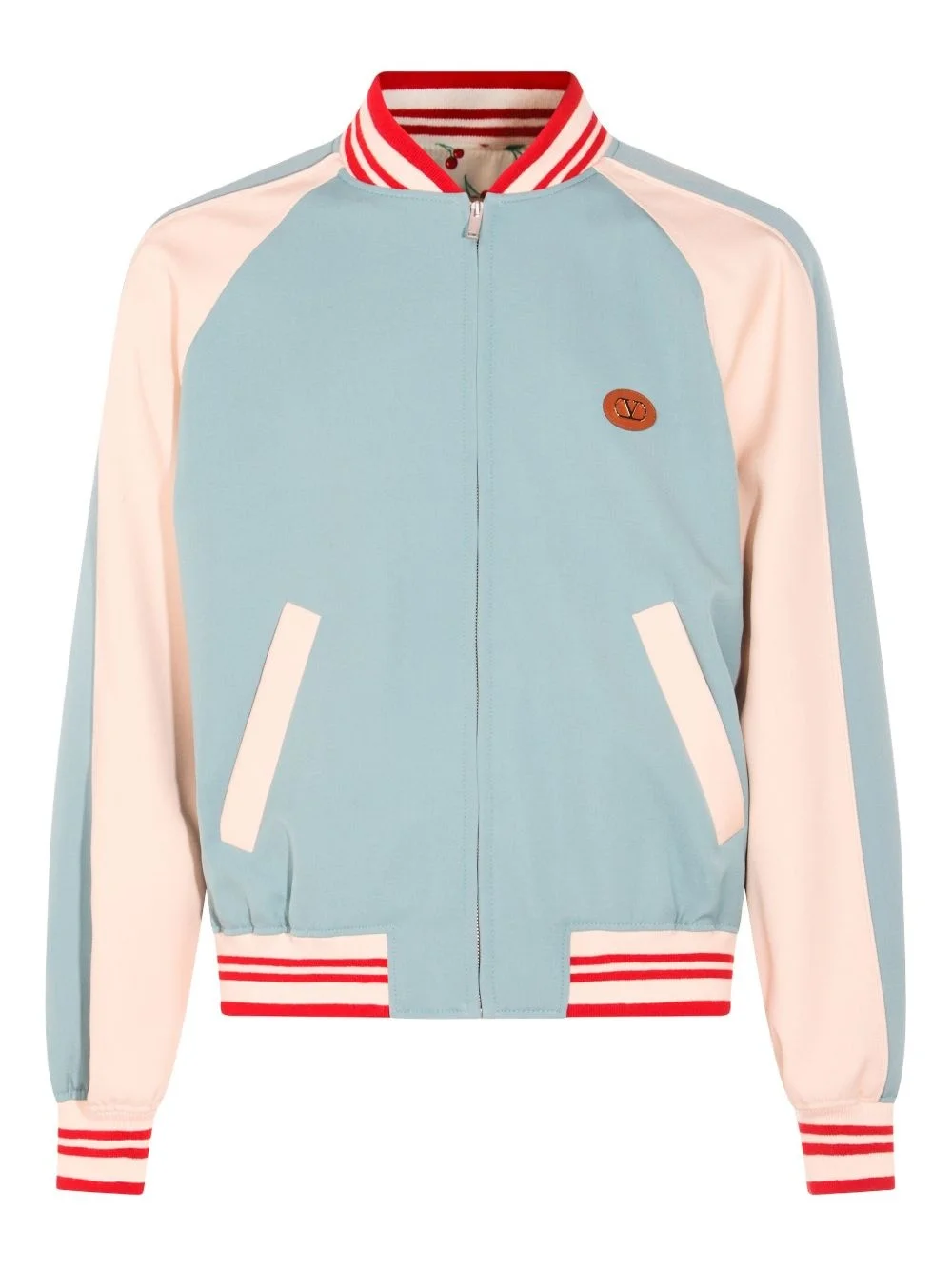 embroidered cat-motif bomber jacket - 1