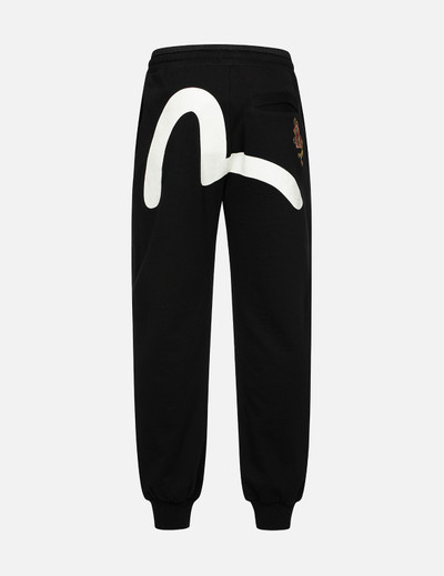 EVISU SEAGULL PRINT AND LUCKY CHARM APPLIQUÉ STRAIGHT FIT SWEATPANTS outlook