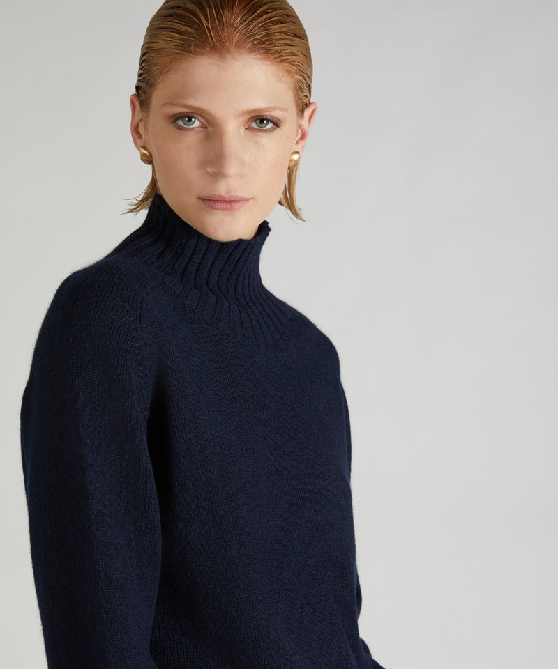 Wool and Angora mock neck sweater 4