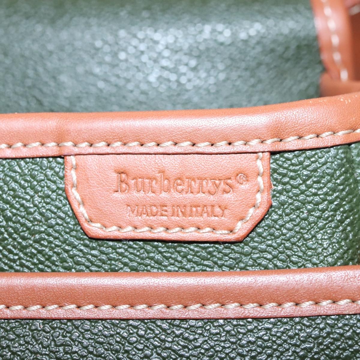 Burberry Shoulder Bag Pvc Leather Green Brown Gold - 16