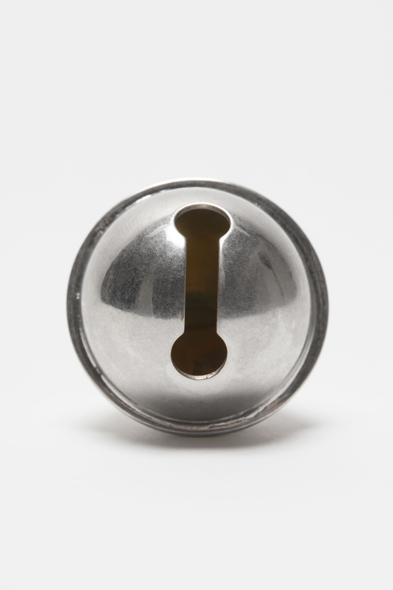 Bell-shaped metal earrings - Semi matt silver 4