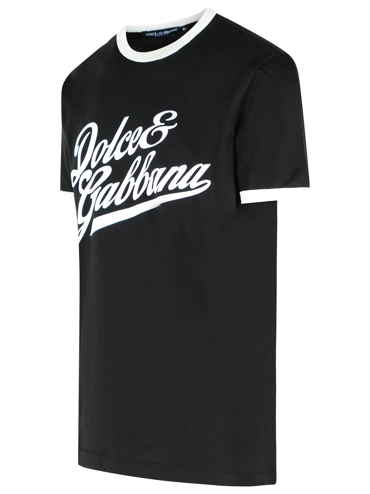 Dolce & Gabbana Black Cotton T-Shirt Men - 2