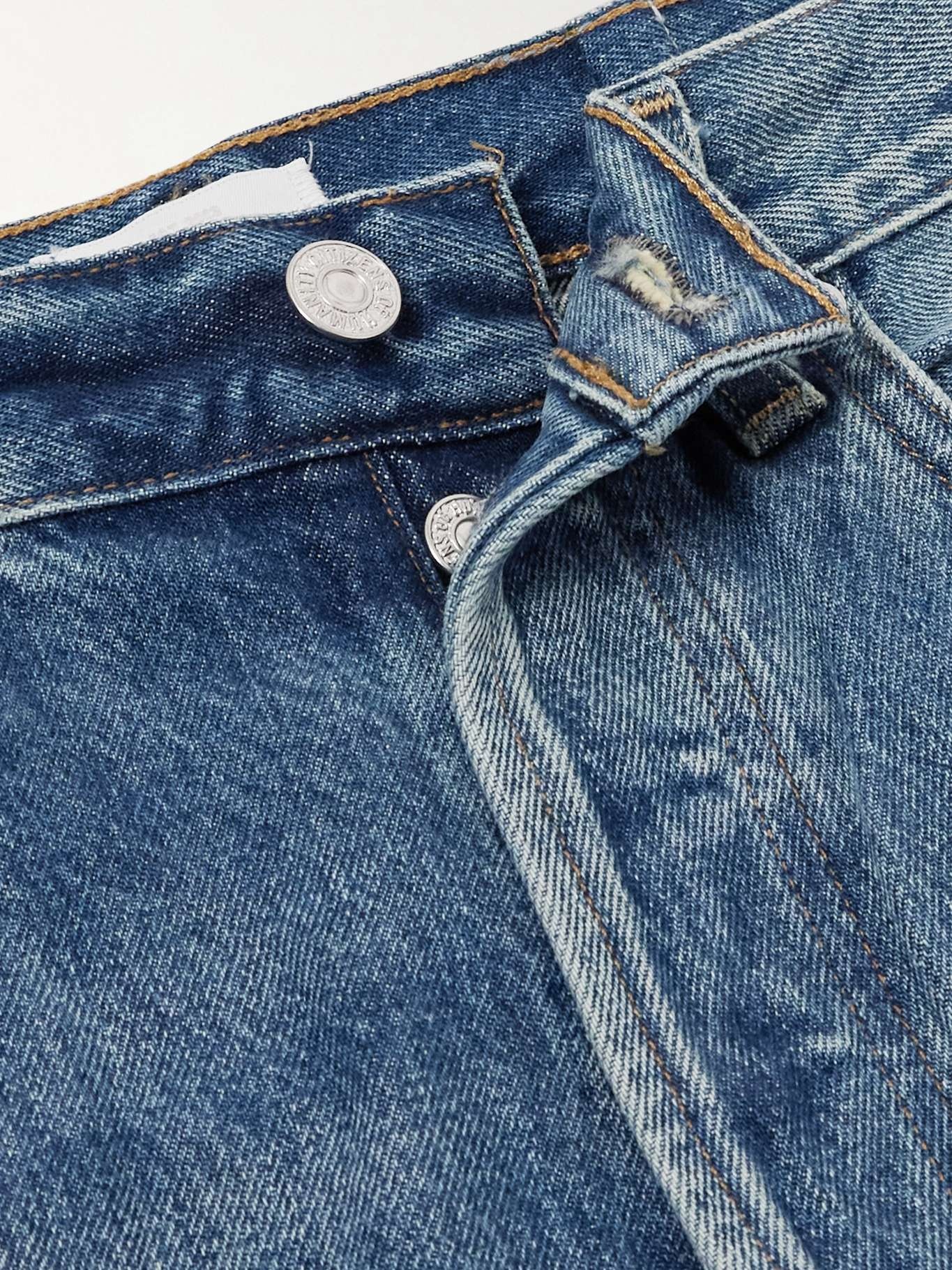 Horseshoe frayed high-rise barrel-leg jeans Mid denim - 5