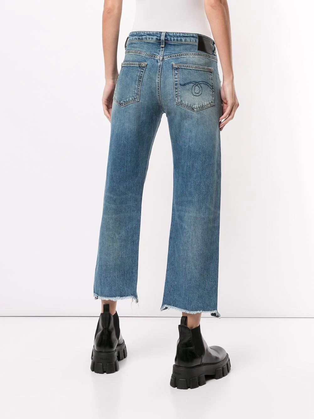 cropped straight-leg jeans - 4