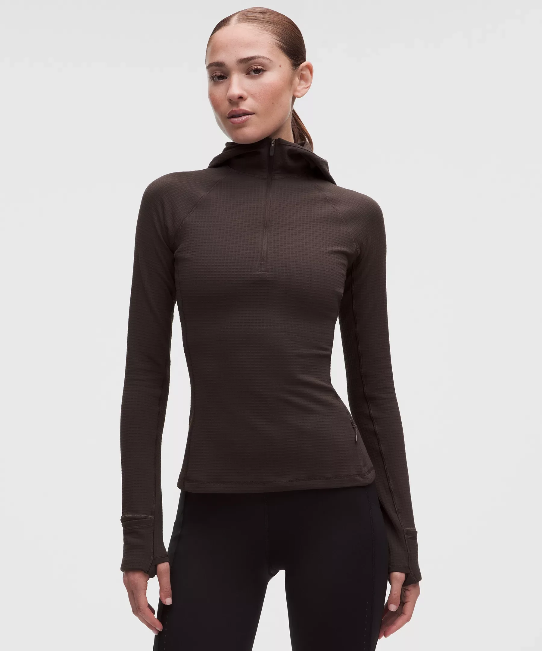 It's Rulu Hooded Half Zip *Waffle - 1