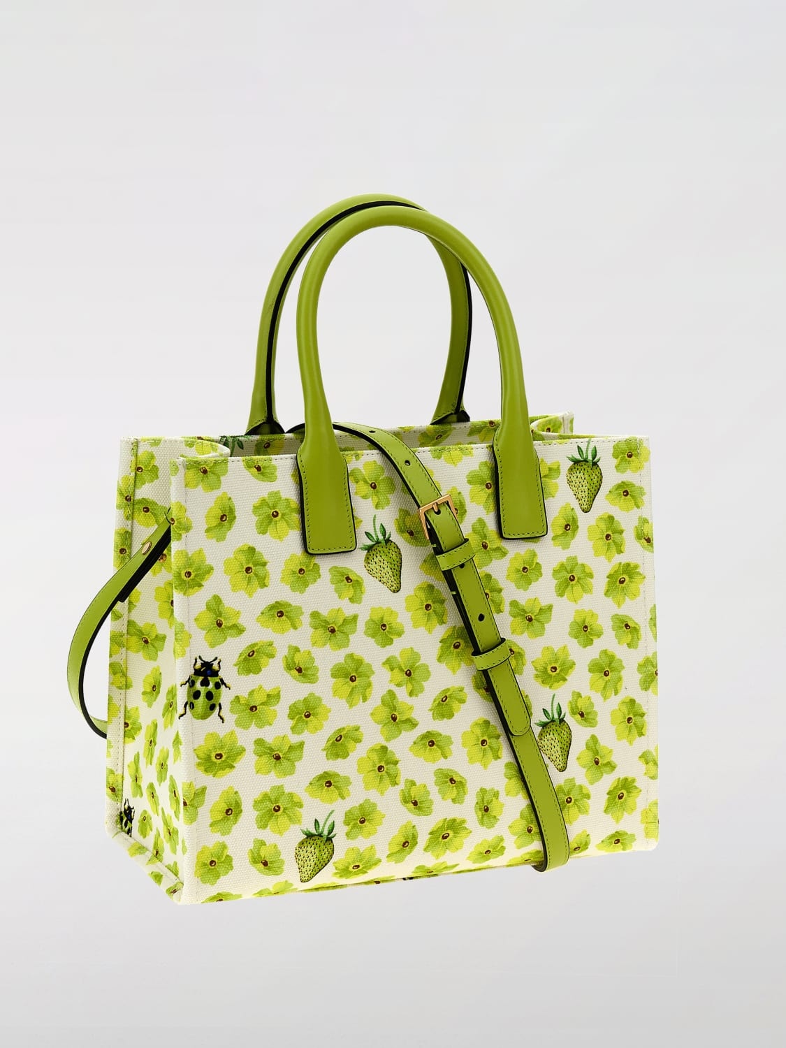 Versace La Medusa canvas tote bag with flower print - 2