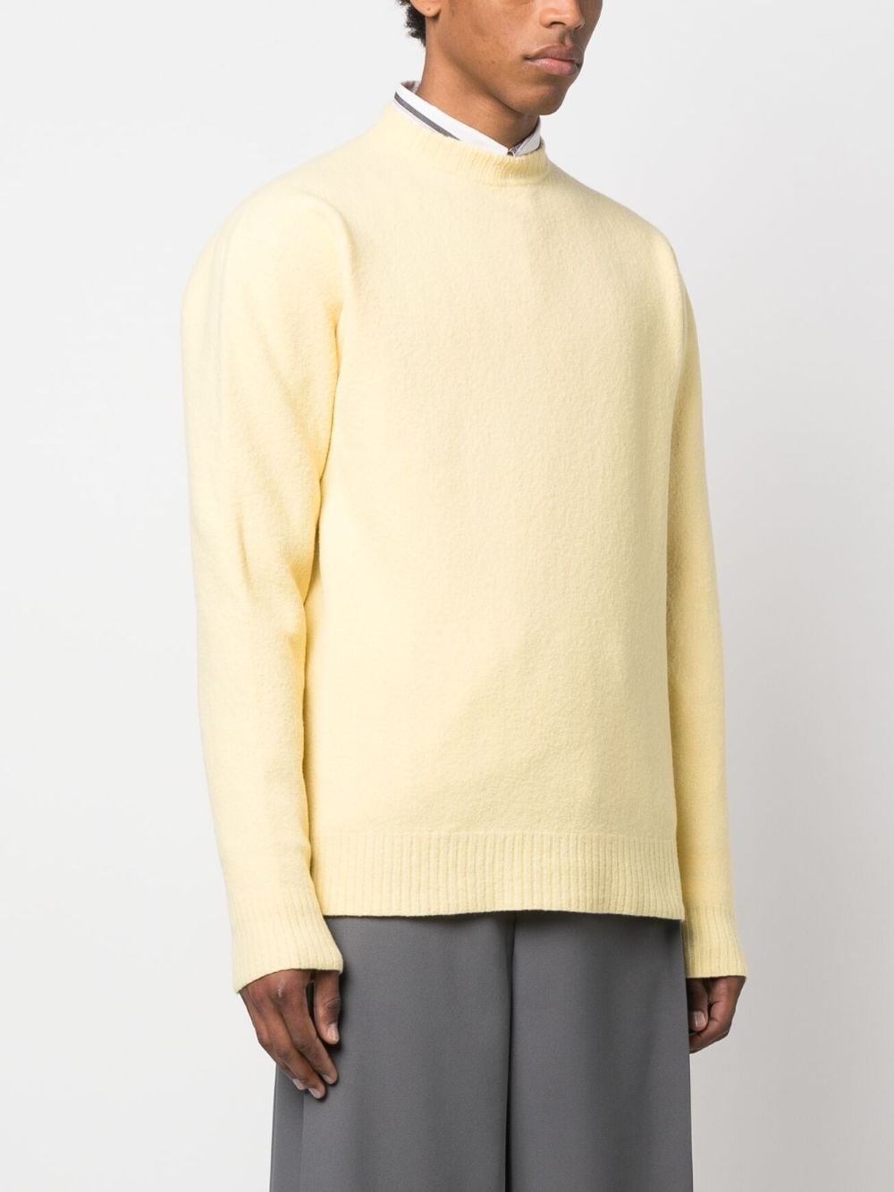 ribbed-trim wool jumper - 3