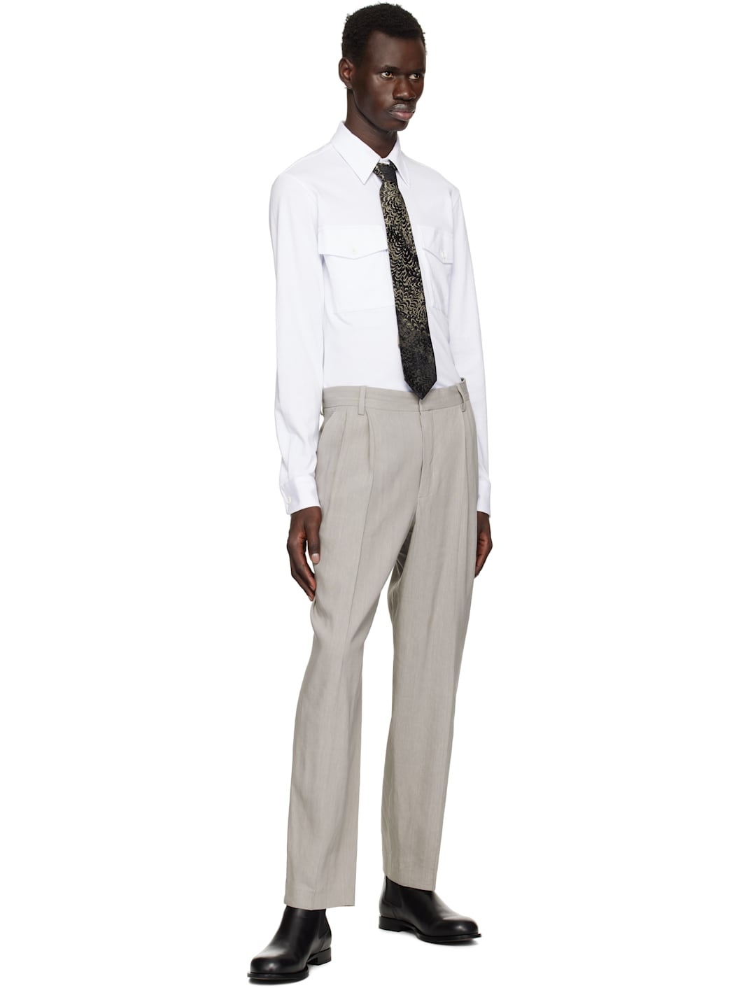 White Cotton Jersey Shirt - 5
