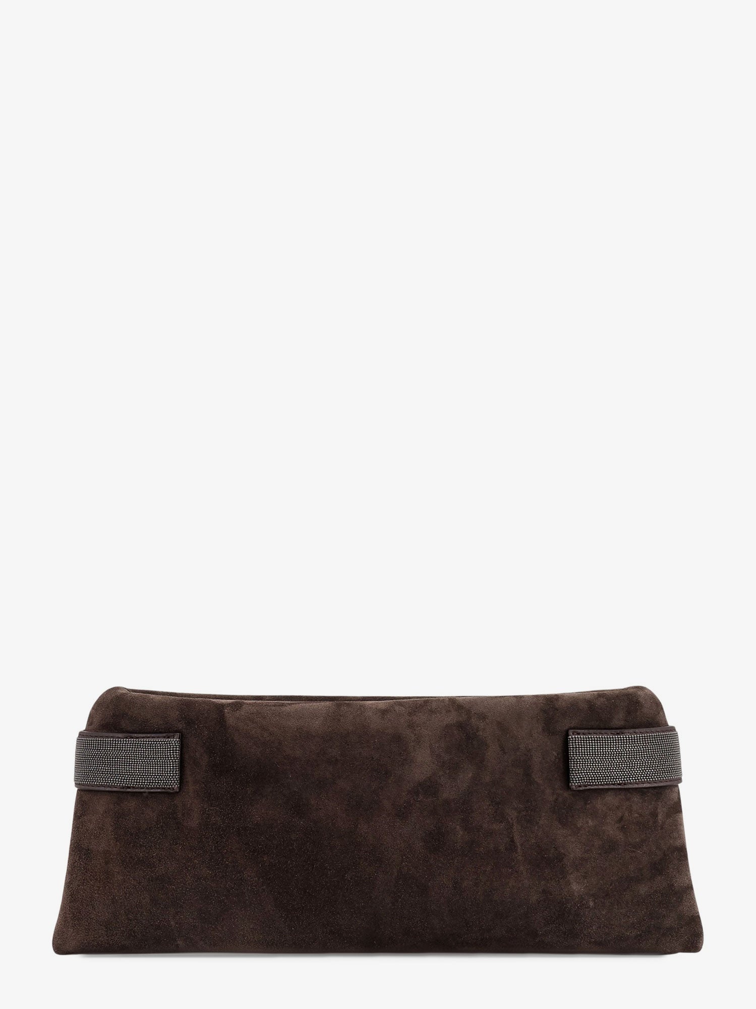 Brunello Cucinelli Suede Pochette With Monili Detail - 2