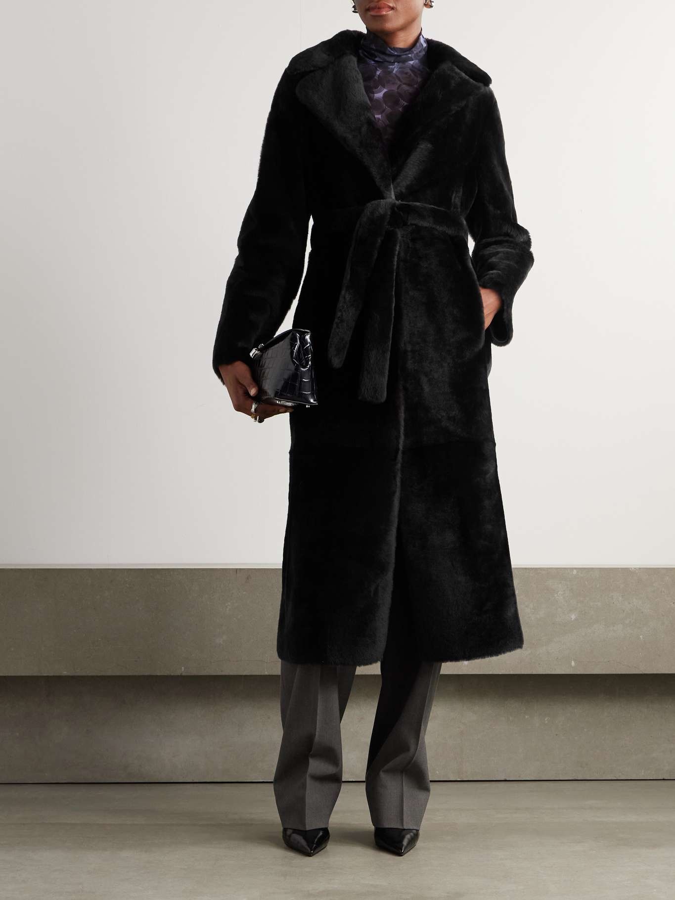 Reversible shearling coat - 3