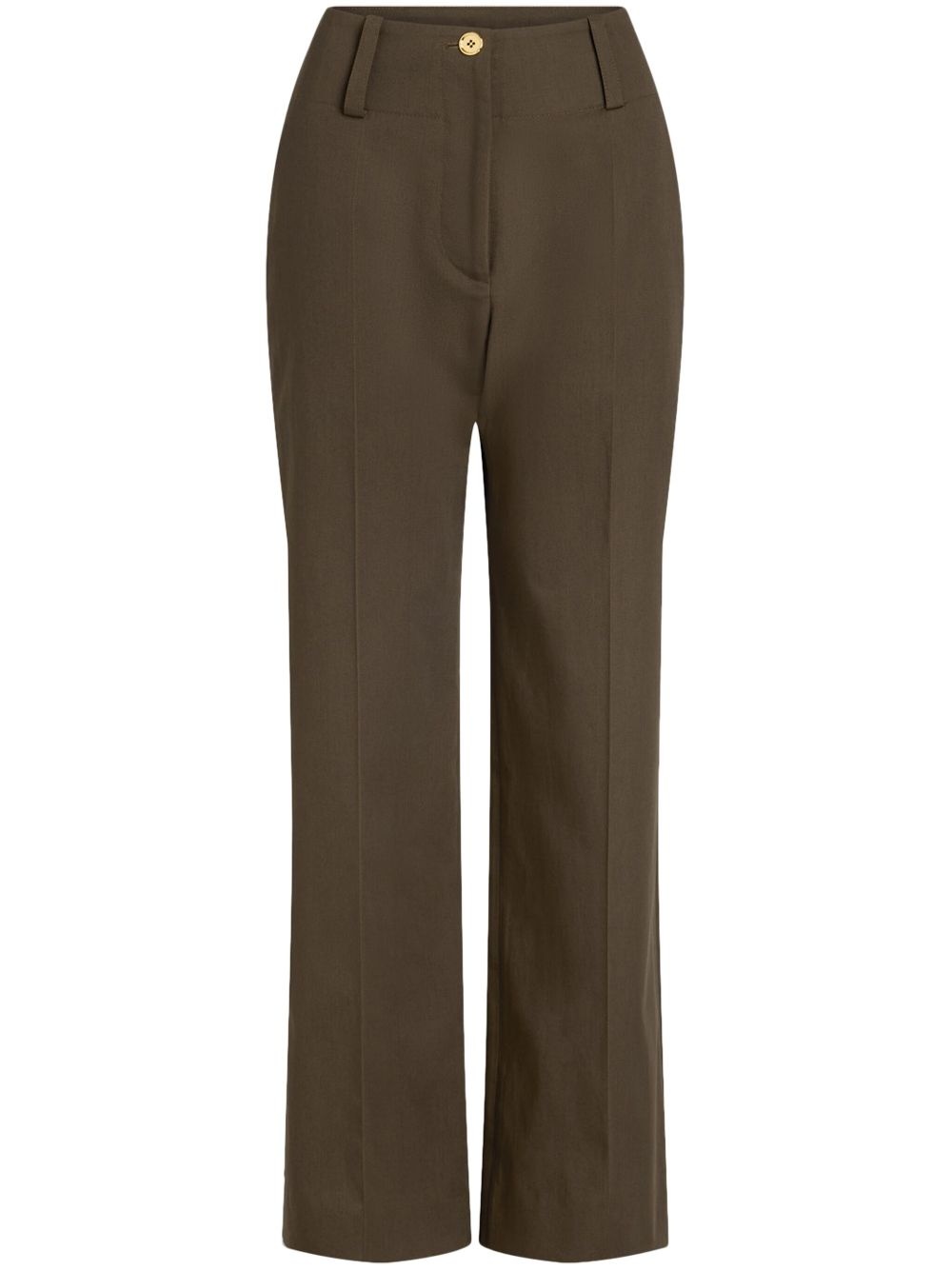 wide-leg gabardine trousers - 1