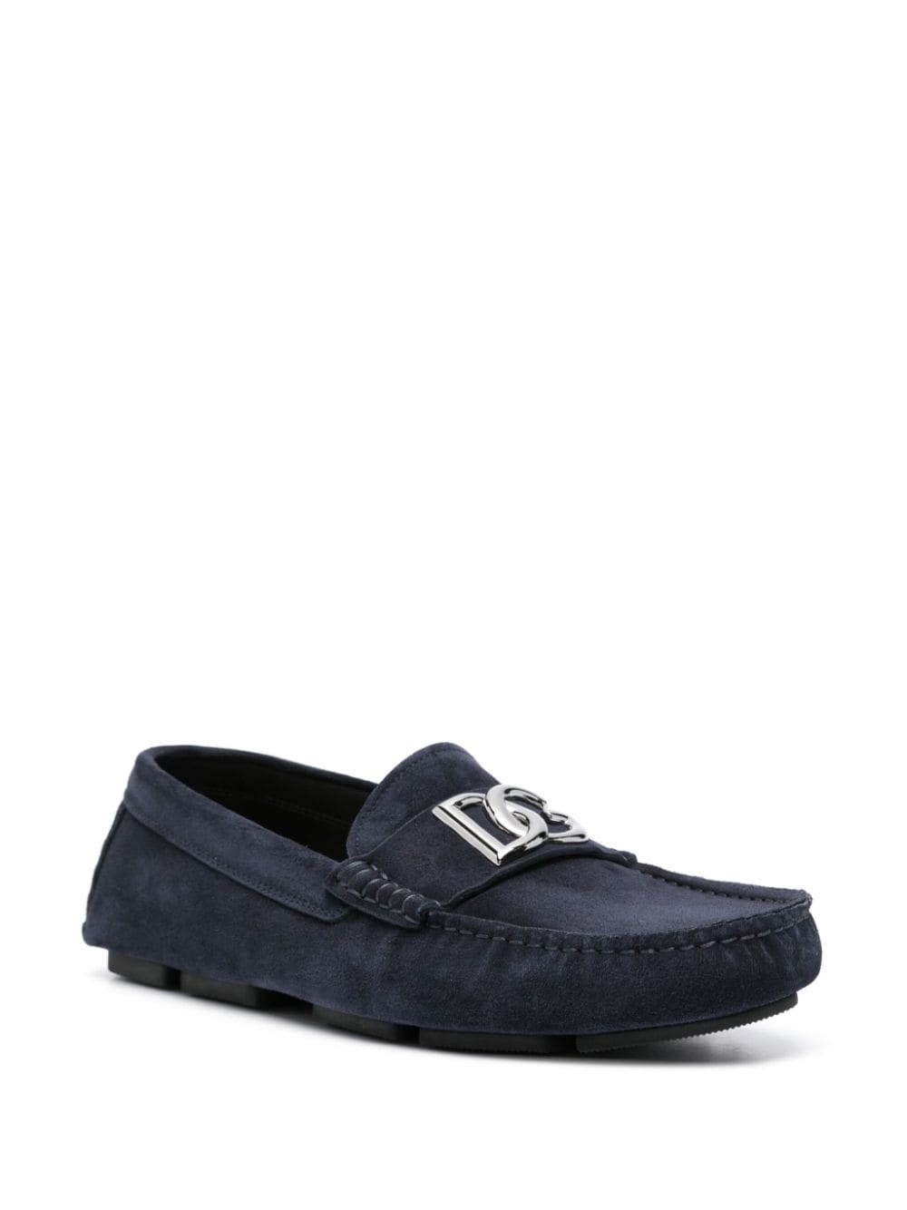 logo-lettering loafers - 2
