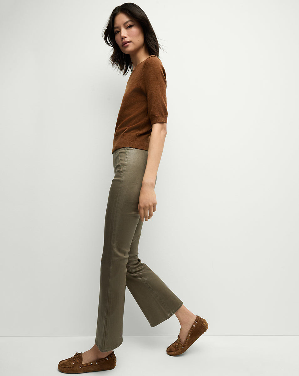 CARSON COATED KICK-FLARE JEAN - 4