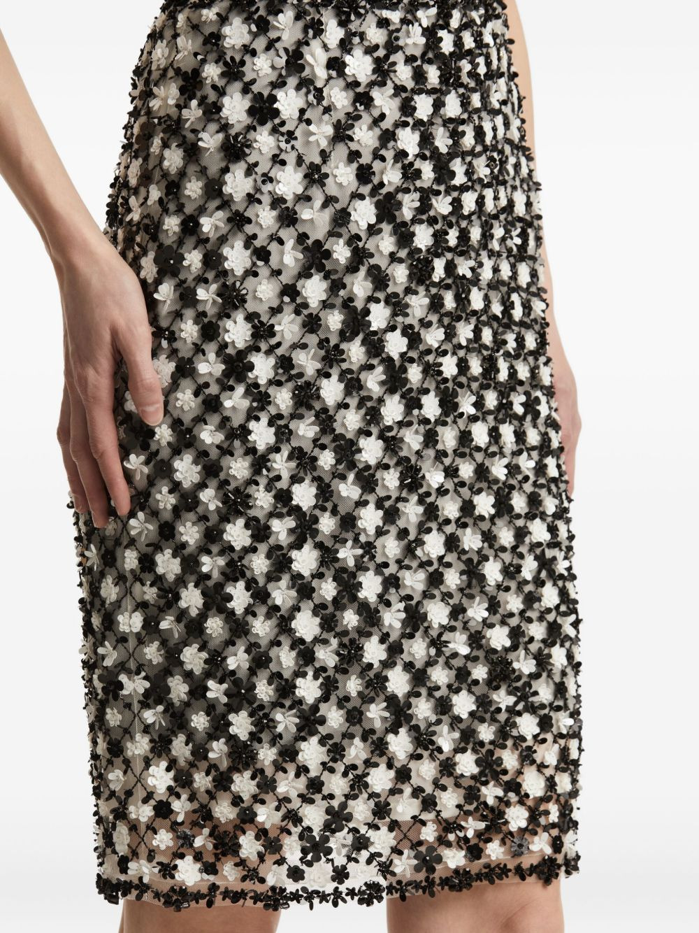floral-embroidered mini skirt - 5