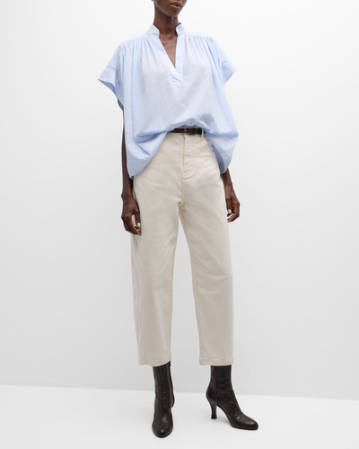 Vanessa Bruno Cory Ruched Cotton Voile Shirt outlook