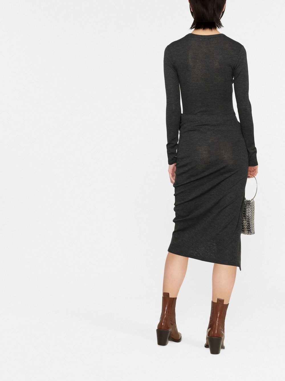 ruched midi skirt - 4