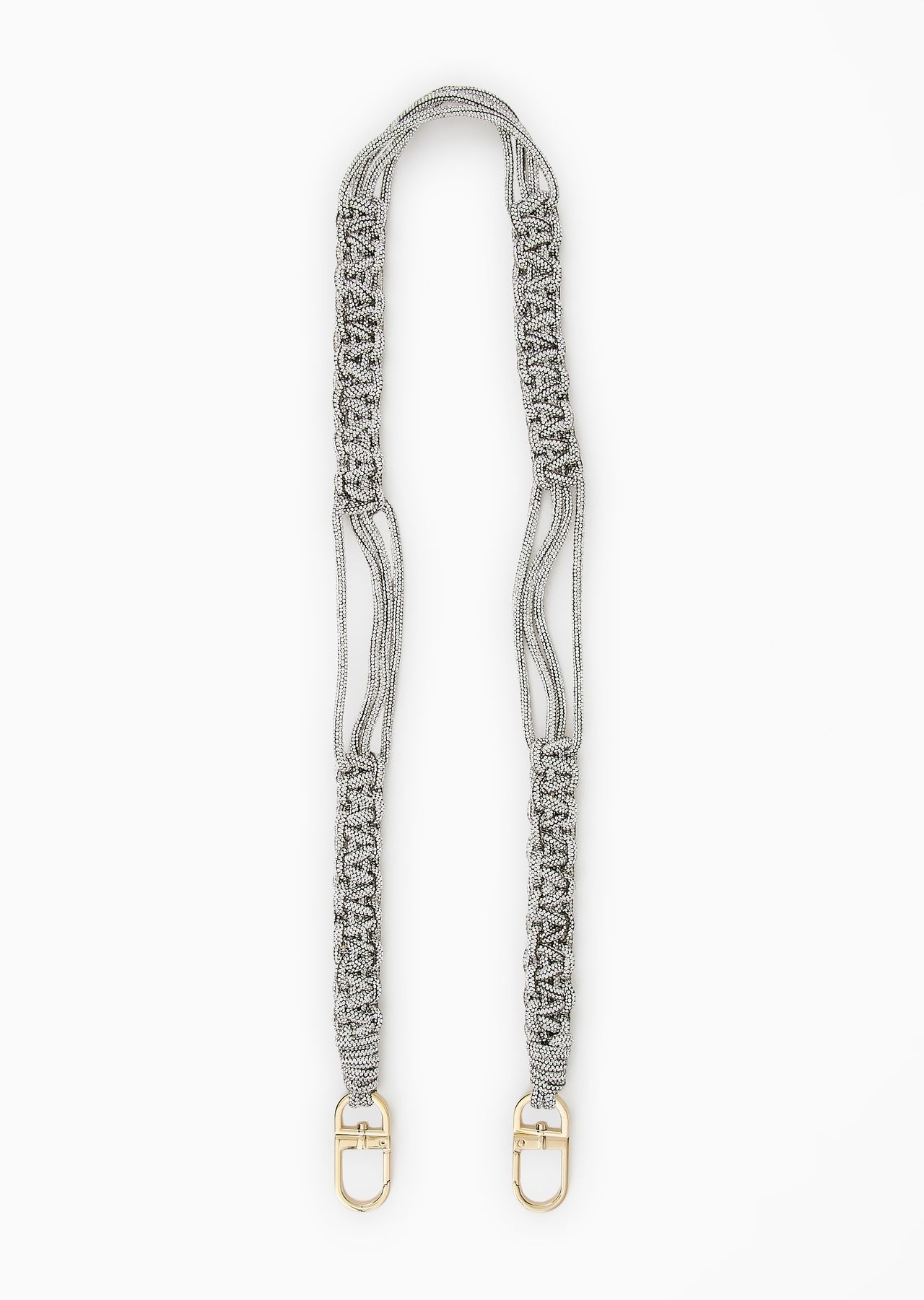 Long rhinestone strap with a woven motif - 1
