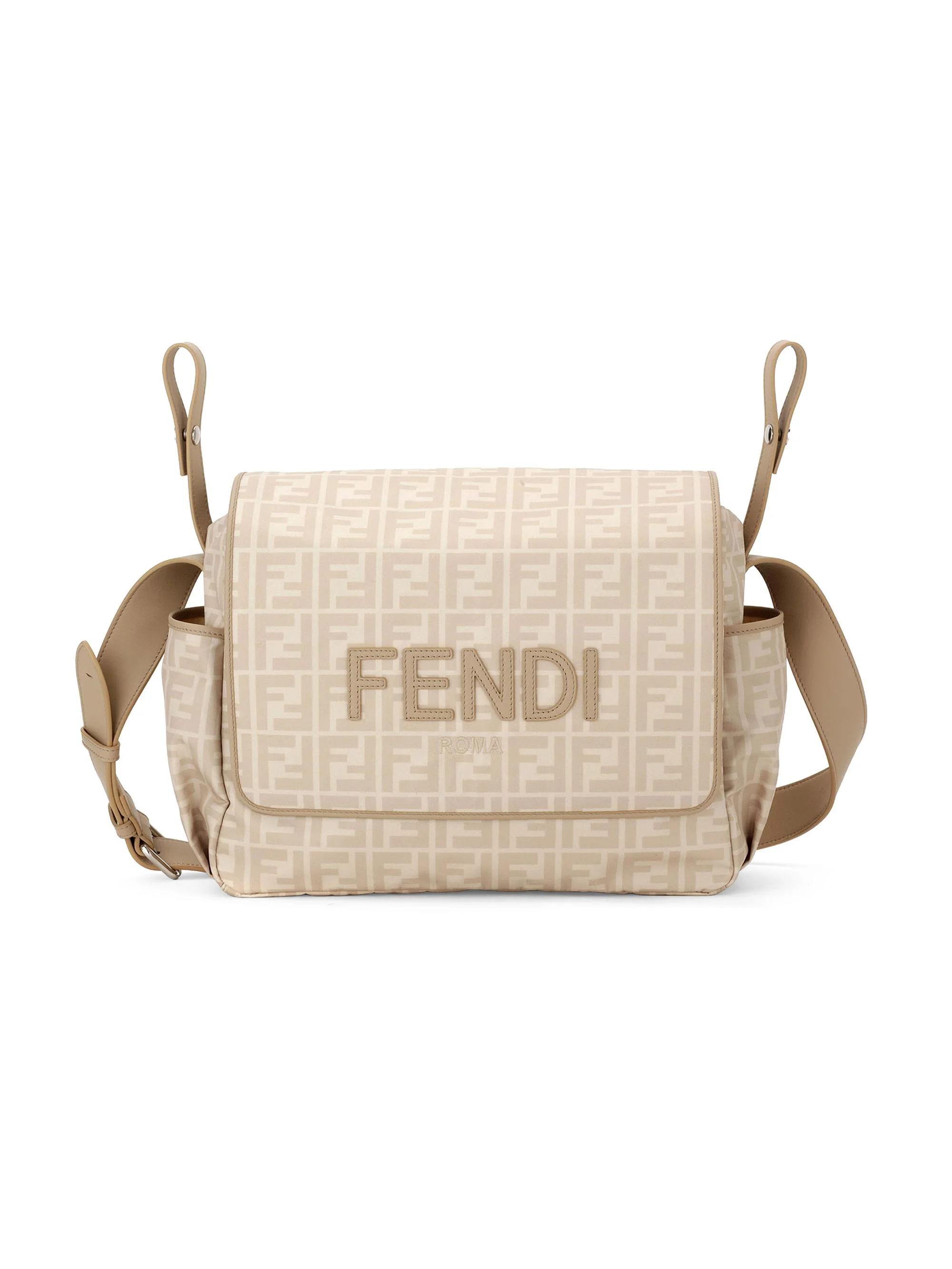 Unisex Logo FF Diaper Bag - Beige - 1