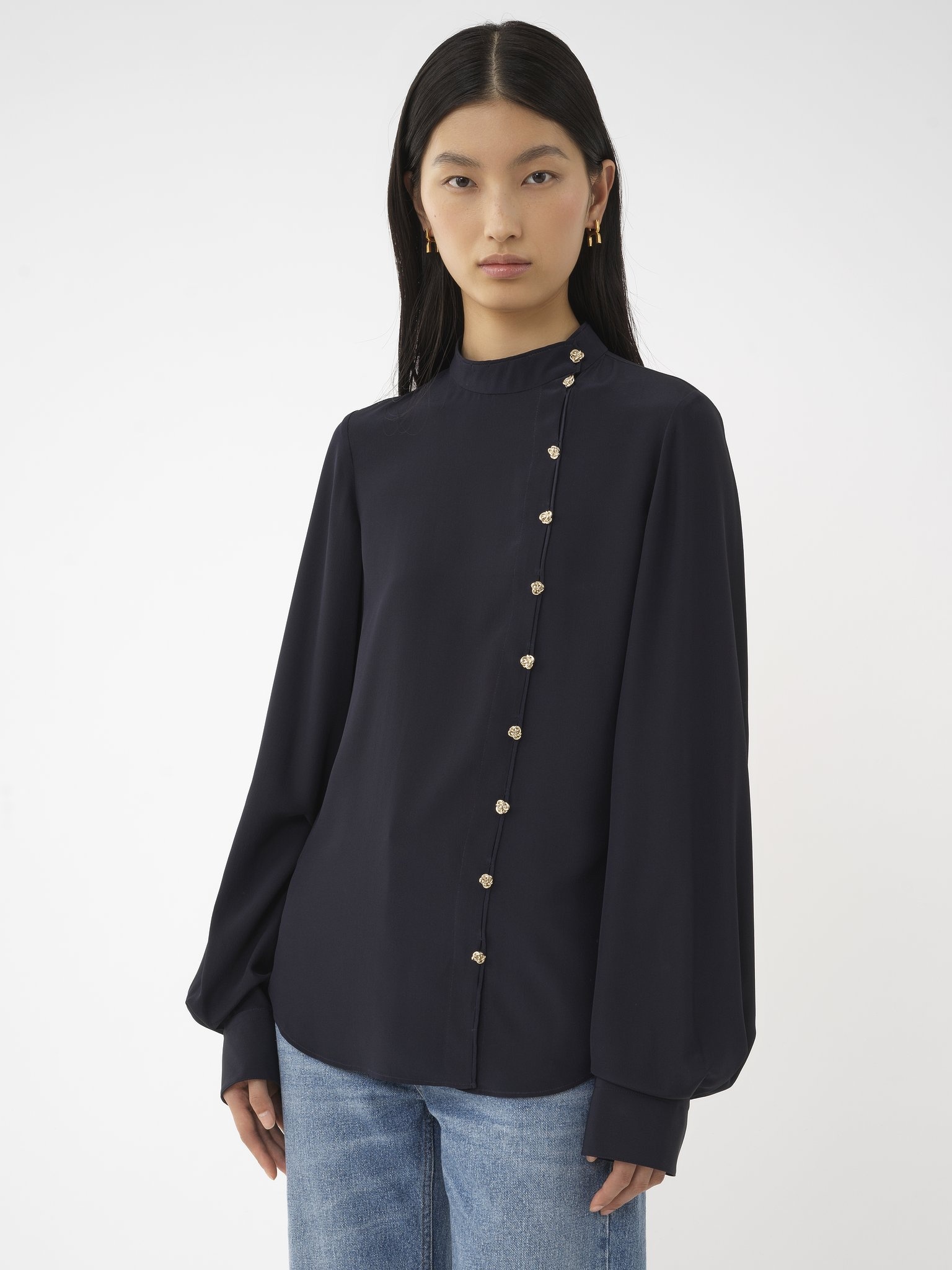 EMBELLISHED OFFICER BLOUSE - 4